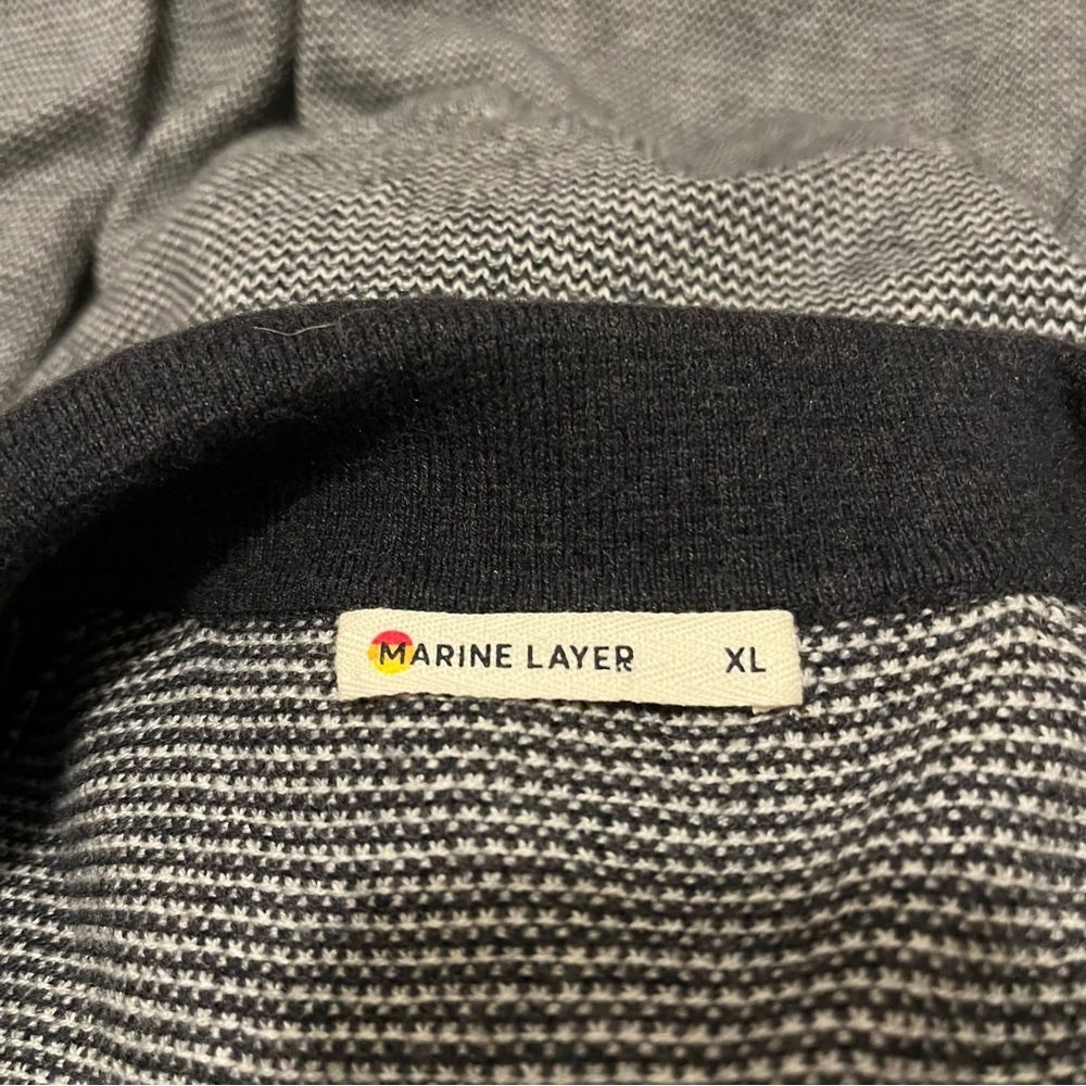 Marine Layer Liam Long Sleeve Sweater Polo - Picture 5 of 7